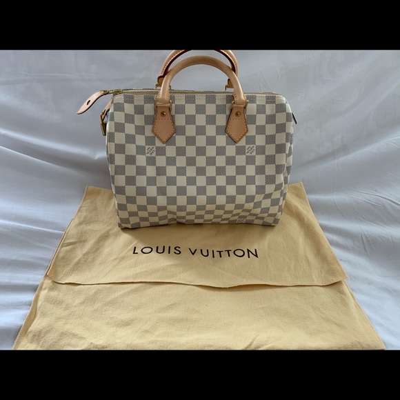 Louis Vuitton Speed 30 Damier Azur in Beige - Picture 1 of 9